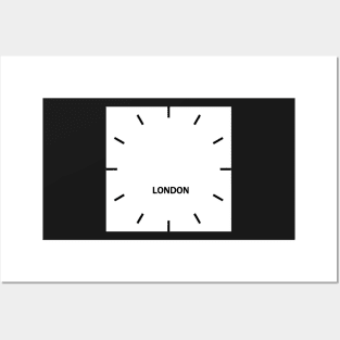 London Time Zone Wall Clock Posters and Art